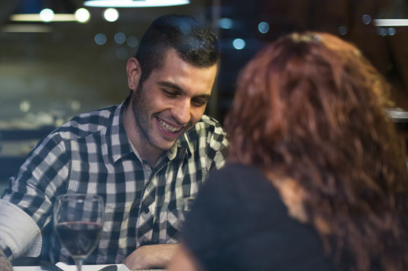 Happy Speed Dating Couple Meeting In Albuquerque